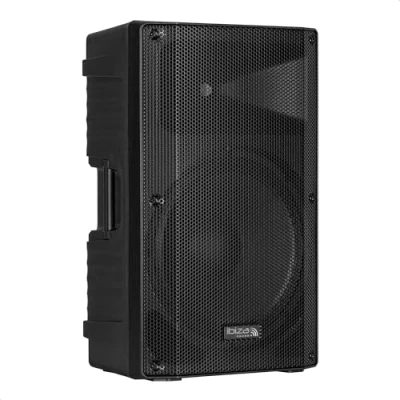 Image de Ibiza XTK15 MKII Enceinte Sono Passive 15/38 cm Tweeter 25mm à Compression Système Bass Reflex Poignées et roulettes Nouvelle Version Noir Fête, évènements, Club, conférence
