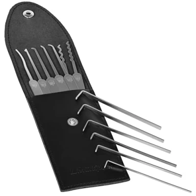 Image de MULTIPICK ELITE 13 Kit de Crochetage professionnel [13 pièces 0,6 mm] Made in Germany Lockpicking Set Serrurier outils Crocheteur Lock Picking Lockpick pour serrure Ouverture Pick