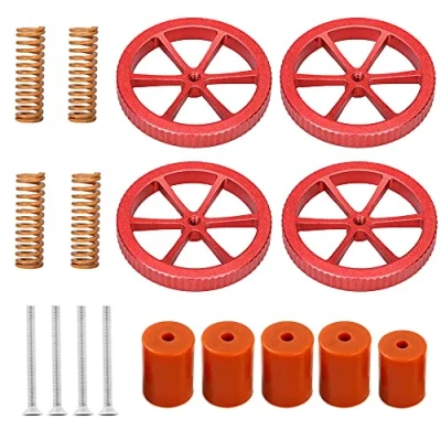 Image de Super Print Kit Nivellement imprimante,4 Pcs Hand Twist Leveling Nut +4 Hot Bed Die Springs +5 Silicone Column Solid Mounts for Ender 3 V2/3/3 Pro/Ender 5 .（Type 1）