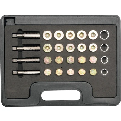 Image de YATO YT 1757 Kit de réparation, filetage des vis vidange d&#039;huile 64 M13, M15, M17, M20 Coffre en plastique
