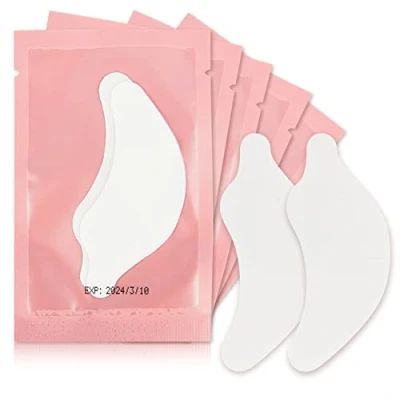 Image de Lunamoon 50 Paire Patchs Pour Extensions de Cils Gel Patch Non Pelucheux Yeux Pad Under Eye Pads for Eyelash Lash Lift (Dolphin Pink)