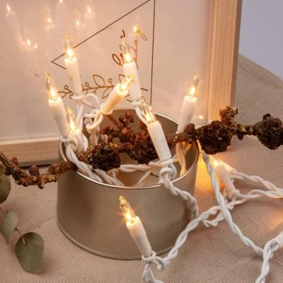 Image de Hellum guirlande lumineuse d&#039;intérieur avec 10 lumières blanc chaud, miniature de 1,35 m prise et interrupteur pour arbres Noël, câble 831153