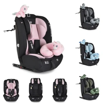 Image de Moni siège enfant i Size Safe (76 150cm) Isofix, Top Tether, réglable, coloris:rose
