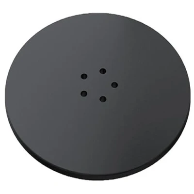 Image de SPARES2GO Cache bouchon de douche luxe 110 mm avec plateau 90 (noir mat)