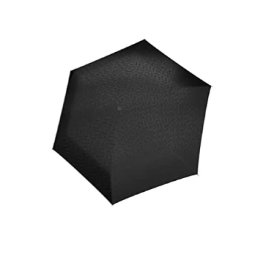 Image de reisenthel Umbrella Pocket Mini Parapluie Taille avec Ouverture Manuelle, Armature Robuste en Aluminium léger Cadre Acier et Acier, résistant au Vent, Print Noir Signature Hot