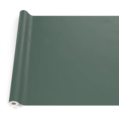 Image de ANRO Nappe en Toile cirée, Lavable, pour Table de Jardin, extérieur et intérieur, Bord coupé, Vert Sapin, 180 x 140 cm