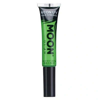 Image de Moon Glow Bandes de Couleur cheveux UV néon Mascara capillaire Teinture lavable temporaire brillante, brille sous un éclairage UV, vert foncé, 15 ml