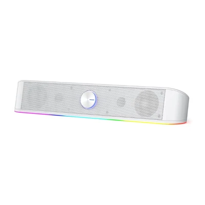 Image de Redragon GS560 barre de son bureau RVB, haut parleur d&#039;ordinateur 2.0 canaux avec d&#039;éclairage dynamique, synchronisation audio lumière, rétroéclairage tactile bouton volume,