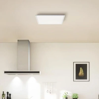 Image de Lightbox Basic LED panneau à monter 45 x cm intemporel pour mur et plafond avec cadre noir &amp; couleur de lumière blanc neutre (4000 K) 2800 lm chaque pièce en