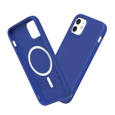 Image de RhinoShield Coque Compatible avec [iPhone 12 Mini] SolidSuit Magsafe Fine Technologie d&#039;absorption des Chocs et Finition Premium Mate Bleu Klein