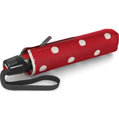 Image de Knirps T.200 Medium Duomatic Parapluie Pliant, 28 cm, Rouge (Dot Art Red)