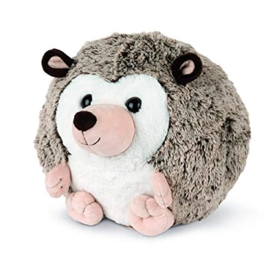 Image de COZY NOXXIEZ Chauffe mains douillet en peluche pour enfant Doudou peluche, oreiller comme coussin chauffant moelleux lit, voiture et maison (hérisson)