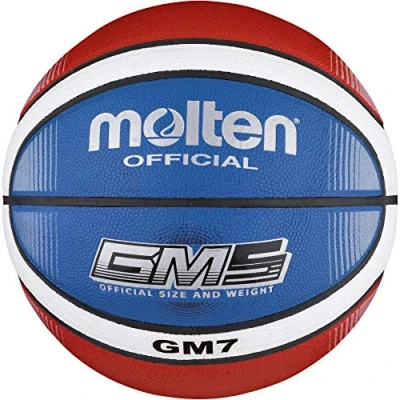 Image de Molten BGMX7 C Top Training Ballon de Basket Bleu/Rouge/Blanc Taille 7