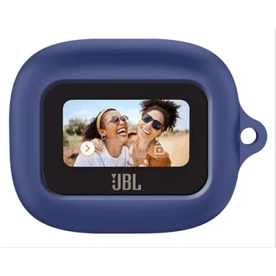 Image de GIOPUEY Étuis Compatible avec JBL Live Flex 3/Live Buds Beam 3, Coque Silicone, Poids léger, Antichoc, Portable Bleu foncé