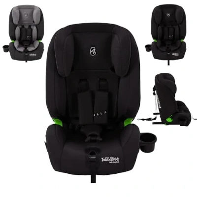 Image de FableKids Siège auto pour enfants avec Isofix Groupe 1/2/3 9 36 kg Ceinture de sécurité à 3 points Appuie tête réglable en 8 positions &amp; porte gobelet Noir