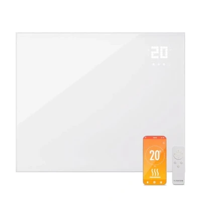 Image de KLARSTEIN Radiateurs Chauffage Radiant Electrique IP24, Salle de Bain Infrarouge Intelligent WiFi et App, Radiateur Mural 1200W, Heater avec Détection Fenêtre Ouverte, Thermostat