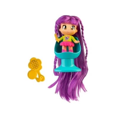 Image de Figurine PINYPON Cheveux super longs Violet Accessoires inclus