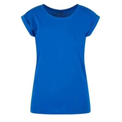 Image de Build Your Brand Femme By021 ladies Extended Shoulder Tee T Shirt, Bleu Vif, 4XL EU