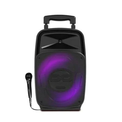 Image de iDance Enceinte Groove 220 Bass Reflex de 100W Lecteur USB, Bluetooth Autonome sur Batterie LED RVB dans Le woofer