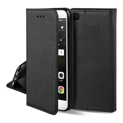 Image de JAYM Etui Folio Noir compatible avec [Apple iPhone 16 Pro Max] Fermeture Magnetique Fonction cinéma Stand Rangement cartes inclus Neuf