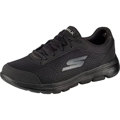 Image de Skechers Homme Go Walk 5 Qualify Baskets, Noir Black Textile Synthetic Trim Bbk, 47 EU