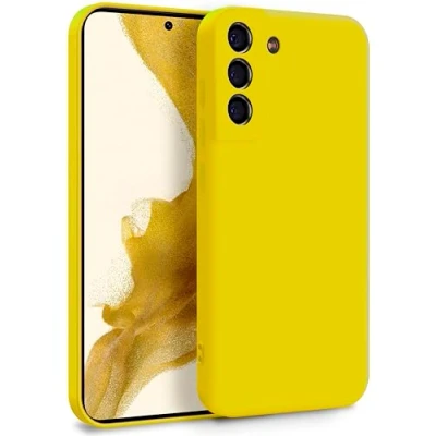 Image de MyGadget Coque pour Samsung Galaxy S22 Plus Case Silicone Souple &amp; Soft Doublure Microfibre Cover TPU Protection Extra Fine Légère Jaune