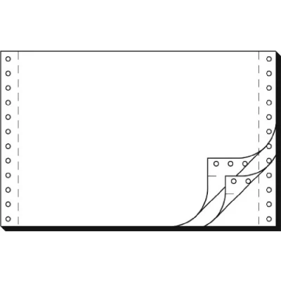 Image de SIGEL papier listing sans fin, 240 x 6&quot;, A5 verticale Triple, 56/53/57 g/m2, en blanc, PL, AC Cont