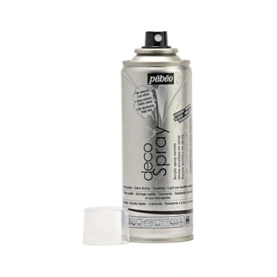 Image de PEBEO decoSpray Vernis Transparent en Spray Base Eau Indélébile, Permanent et Résistant Utilisation Intérieur Extérieur Format 200 ML Brillant