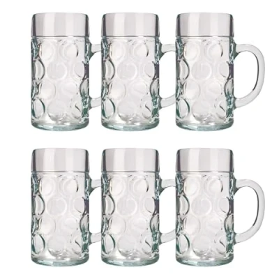Image de Verre a Biere, Chope de bière Lot 6, ISAR 1 Litre