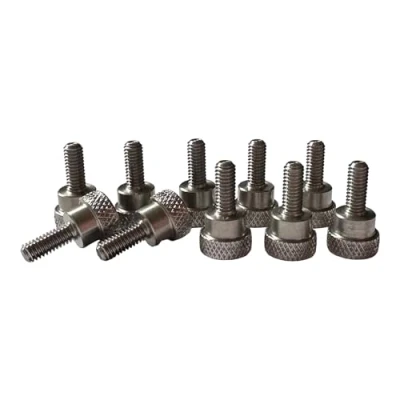 Image de Precisiongeek Moleté Pouce vis/Vis d&#039;épaule acier inoxydable M5 x 10mm Lot de 10
