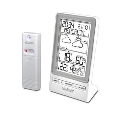 Image de La Crosse Technology WS6819 Prévision, Alertes de Température et Indice Confort Station météo, Argent