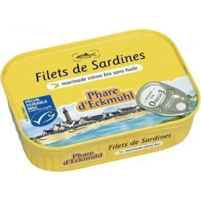 Image de Phare d&#039;Eckmül Sardines Citron Huile Olive Bio 135 g