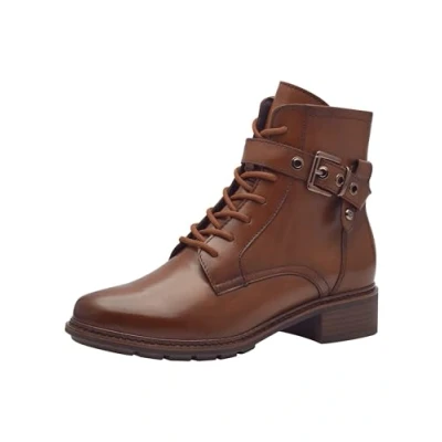Image de Tamaris MIT Touchit Bottines à lacets, Femme, Taille: 40, Cognac Cuir / matière synthétique