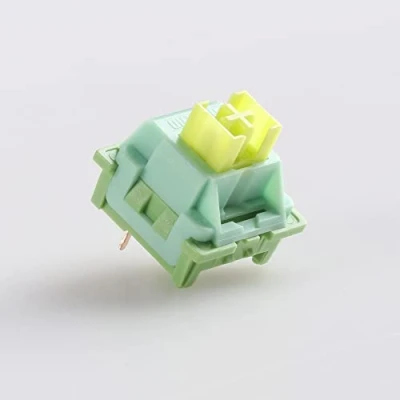 Image de 2Duck Outemu Silent Clicky Linear Tactile Switch, 3Pin Pre Lubed RGB MX Stem Similaire Holy Panda Switch pour Clavier De Jeu Mécanique Personnalisé (Color : Lemon, Size 110PCS)
