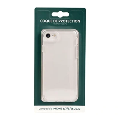 Image de itense Coque Transparente en Plastique TPU Souple Compatible IPhone 6/7/8/SE2020 de Protection Résistante et Légère Protège des Chocs Rayures Pratique Facile à Nettoyer