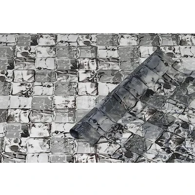 Image de d c fix film fenêtre anti regard électrostatique premium Glace cube Gris opaque adhésif et décoratif brise vue cache pour vitre, vitrage, douche 45 cm x 1,5 m
