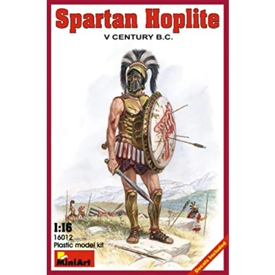 Image de Mini Art 16012 1:16 Figurines Spartan. Guerrier 5e siècle AV. Reproduction fidèle, réduit, Plastique, Bricolage, Hobby, Collage, kit modèle, à Assembler, Non Peint, Gris