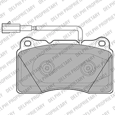 Image de DELPHI LP2221 Jeu de plaquettes frein contact signal d&#039;usure inclus avec tôle anti bruit sans accessoires ALFA ROMEO: Giulietta 5 portes