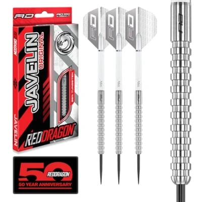 Image de RED DRAGON Javelin: 22g Fléchettes Pointes Acier avec Ailettes et Tiges de Flechettes