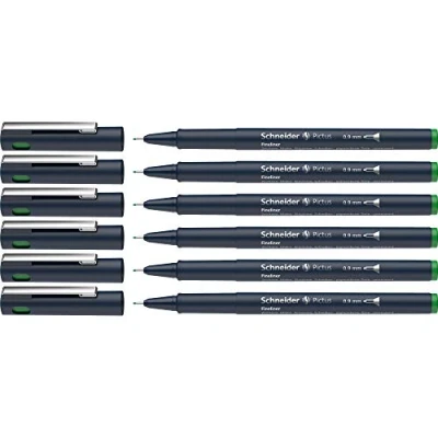 Image de Schneider Pictus Lot de 6 feutres fins Vert Épaisseur trait 0,9 mm