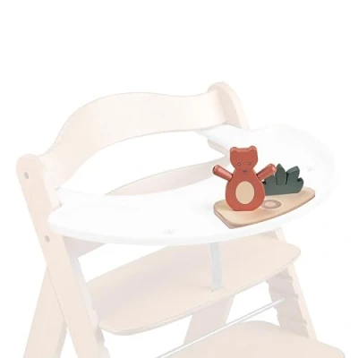 Image de hauck Jouet en Bois Bebe Play Shaking S Compatible avec Plateau de Jeu pour Chaise Haute Bébé Evolutive Alpha+, Beta+ ou Arketa, Coordination Œil main, Dès 6 Mois, Ours