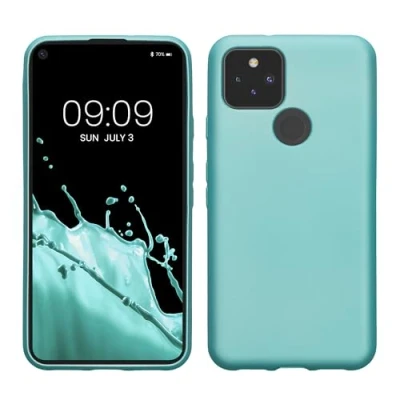 Image de kwmobile Housse Compatible avec Google Pixel 5 Coque de téléphone Protection Souple en TPU Vert Menthe métallique