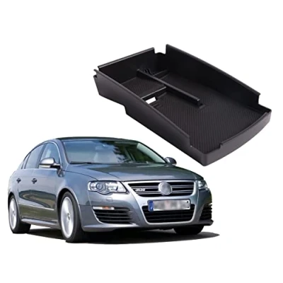 Image de Boîte de rangement pour accoudoir central Support secondaire CC Magontan Passat B6 B7L 2009 2015