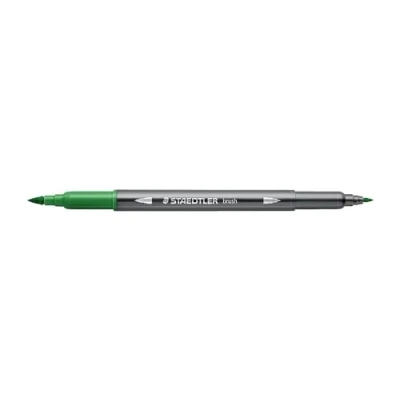 Image de STAEDTLER 3001 Feutre de Coloriage Aquarellable Double Pointe Pinceau 1 6 mm et Fine 0,5 0,8 Vert 5