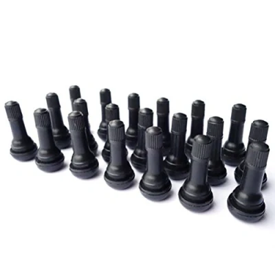 Image de VORCOOL 20pcs Valve Pneu Voiture Tubeless de Remplacement en Caoutchouc TR 413 (Noir)