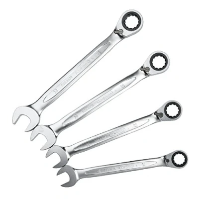 Image de KS TOOLS 503.4601 Kit de clés à fourche et polygonale cliquet 72 32, 24 Acier chrome vanadium