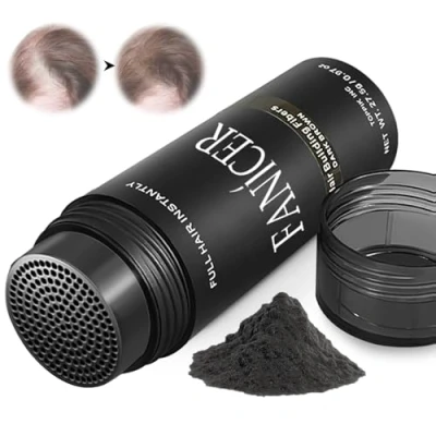 Image de Fibres capillaires,épaississement des cheveux,poudre pour cheveux,Fibres capillaires un look authentique,27.5,Noir.