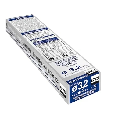 Image de GYS ELECTRODES Rutiles Ø3.2 E6013 ETUI de 70 CONSOMMABLES Soudure MMA Toutes positions A L&#039;electrode Amorcage Des 40V