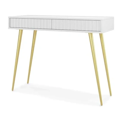 Image de Table Console extensible Coiffeuse Selsey BELLO 104 cm blanc