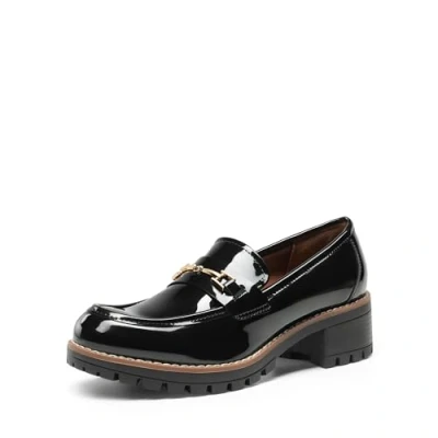 Image de DREAM PAIRS Mocassins pour Femmes Confortables Chaussures Plates de Femme Classique Antidérapante Mocassin,Size 40,Noir Pat,SDLS2410W